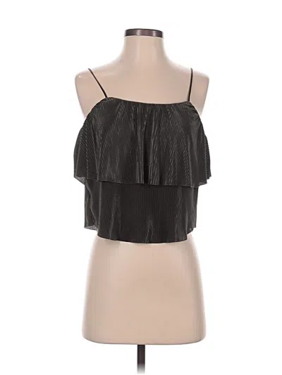 Pre-owned Elodie Sleeveless Blouse In Black