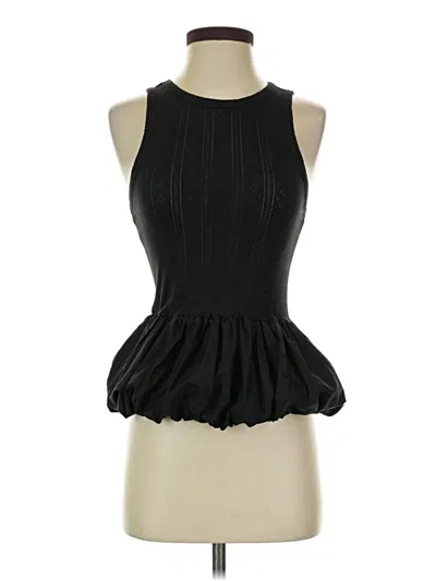 Pre-owned Elodie Sleeveless Blouse In Black