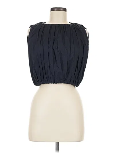 Pre-owned Elodie Sleeveless Blouse In Black