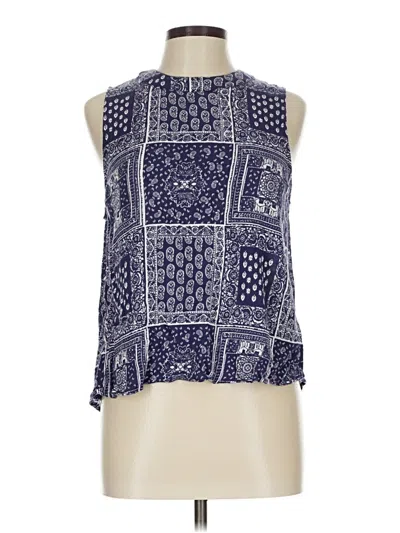 Pre-owned Elodie Sleeveless Blouse In Blue