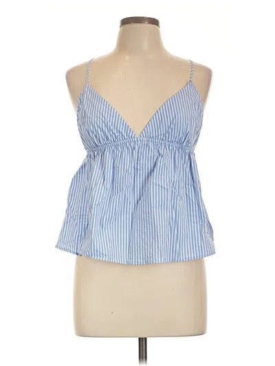 Pre-owned Elodie Sleeveless Blouse In Blue