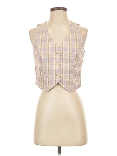 Pre-owned Elodie Sleeveless Blouse In Purple