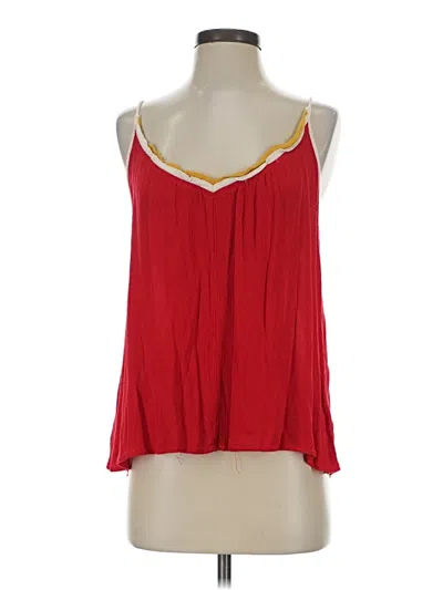Pre-owned Elodie Sleeveless Blouse In Red