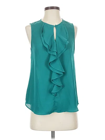 Pre-owned Elodie Sleeveless Blouse In Teal