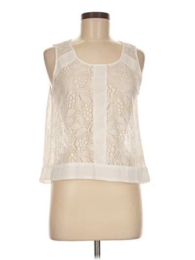 Pre-owned Elodie Sleeveless Blouse In White