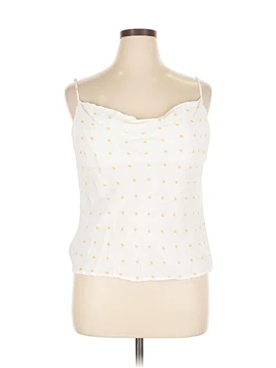 Pre-owned Elodie Sleeveless Blouse In White