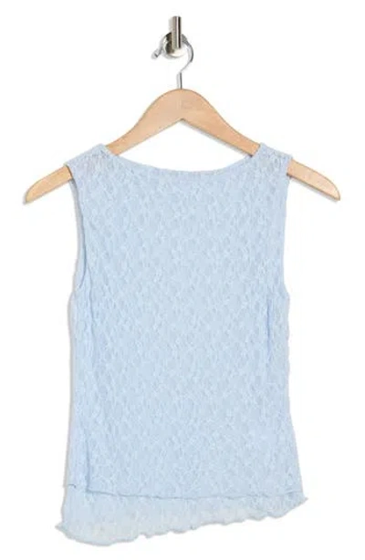 Elodie Sleeveless Lace Top In Blue