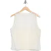 Elodie Sleeveless Organza Blouse In Off White