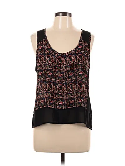 Pre-owned Elodie Sleeveless Top Black Scoop Neck Tops