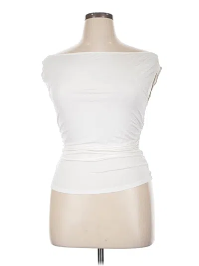 Elodie Sleeveless Top White Strapless Neckline Tops