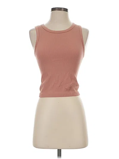 Pre-owned Elodie Sleeveless T-shirt In Brown