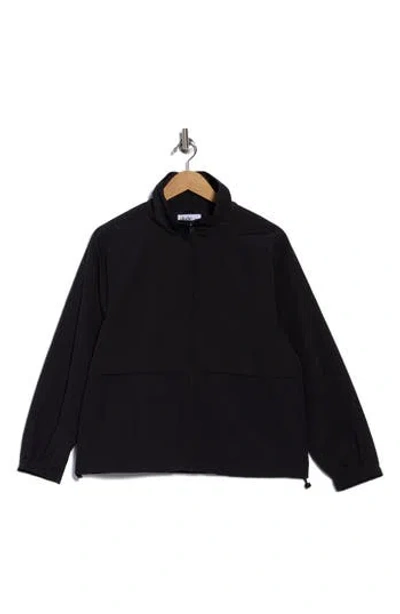 Elodie Stand Collar Windbreaker In Black