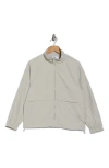 Elodie Stand Collar Windbreaker In Gray
