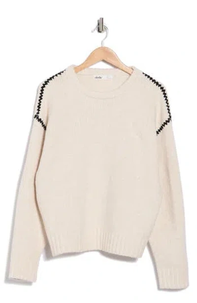 Elodie Stitched Sweater In Neutral