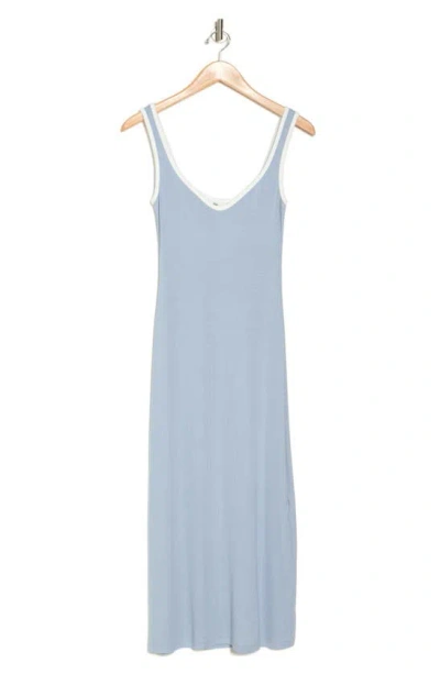 Elodie Tank Midi Dress In Blue White