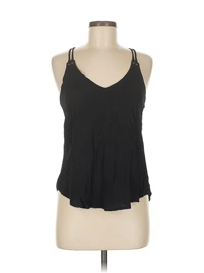 Pre-owned Elodie Tank Top Black Halter Neckline Tops