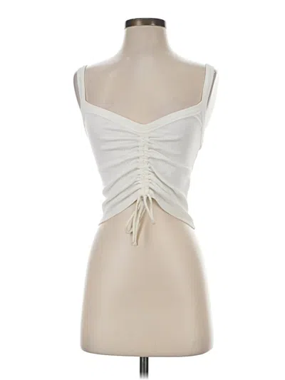 Pre-owned Elodie Tank Top Ivory Strapless Neckline Tops