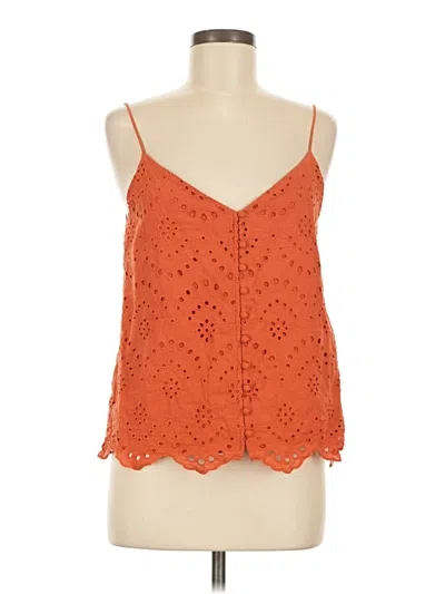 Pre-owned Elodie Tank Top Orange Sweetheart Neckline Tops