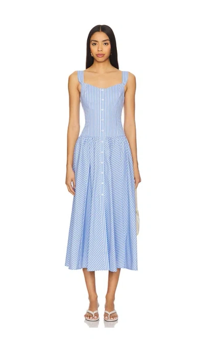 Elodie Tessa Stripe Dress In Blue