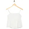 Elodie Textured Peplum Camisole In White