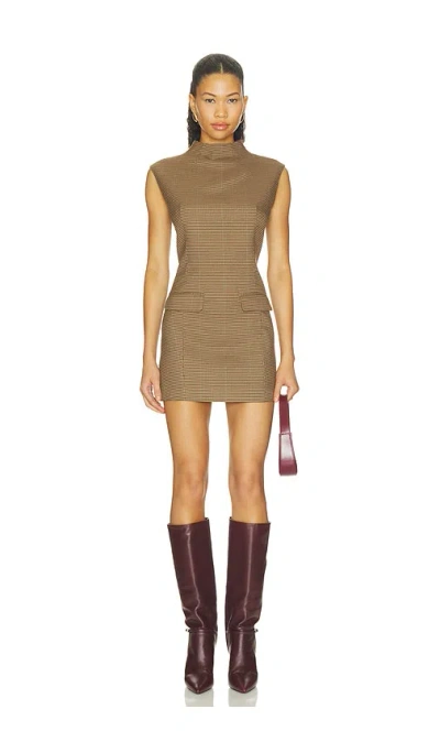 Elodie The Label Alix Mini Dress In Brown
