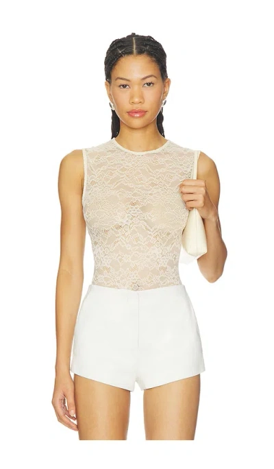 Elodie The Label Artis Lace Bodysuit In Neutral