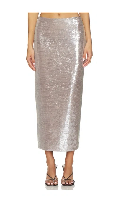 Elodie The Label Belinda Sequin Skirt In Nude