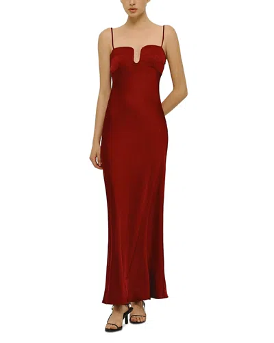Elodie The Label Blake Dress In Burgundy