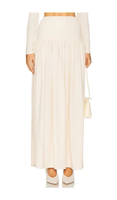 Elodie The Label Cleo Maxi Knit Skirt In Neutral