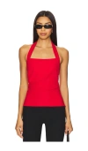 Elodie The Label Colbie Crepe Top In Red