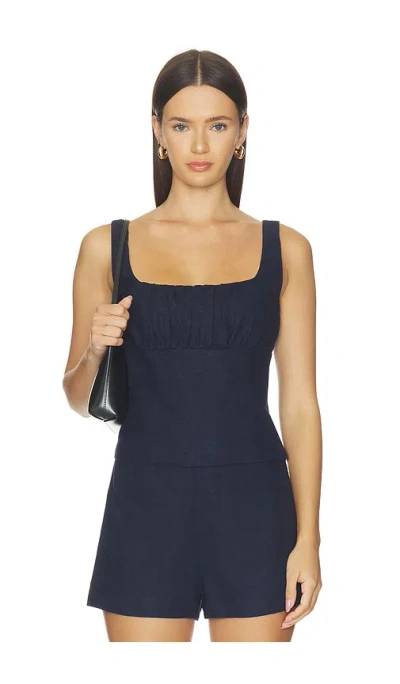 Elodie The Label Dwyn Top In Navy