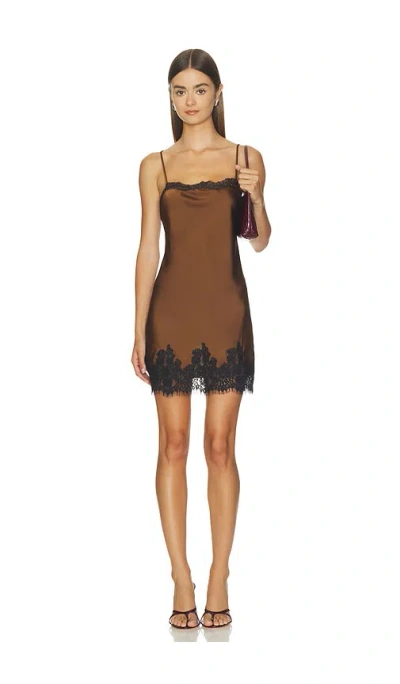 Elodie The Label Ellie Mini Dress In Brown