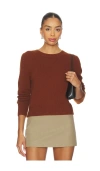Elodie The Label Elodie Laon Crew Sweater In Brown