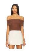 Elodie The Label Fred Top In Brown