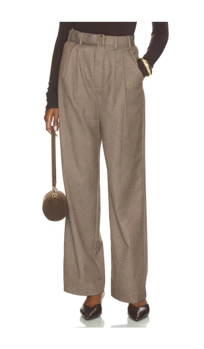 Elodie The Label Hollis Belted Pleated Pant In Black