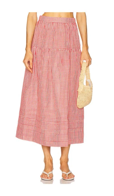 Elodie The Label Jamie Skirt In Red