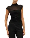 Elodie The Label Lana Mock Neck Top In Black