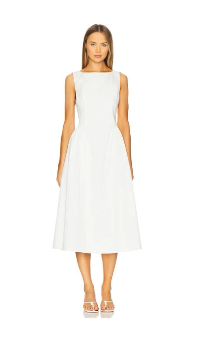 Elodie The Label Lennon Poplin Dress In White