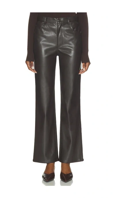 Elodie The Label Marlow Faux Leather Pant In Brown