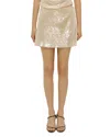 Elodie The Label Reed Sequin Mini Skirt In Gold