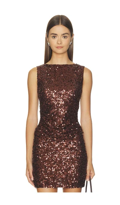Elodie The Label Reed Sequin Top In Burgundy