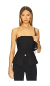 Elodie The Label Reyes Strapless Top In Black