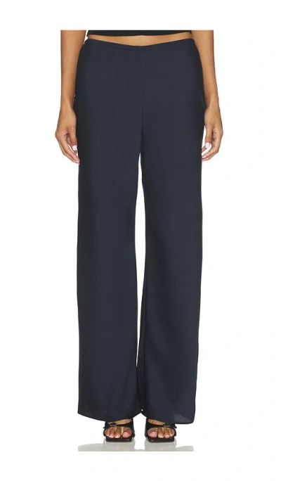 Elodie The Label Row Satin Pant In Blue