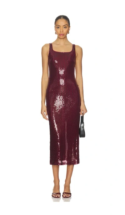 Elodie The Label Sandra Sequin Dress In Red