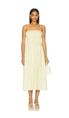 Elodie The Label Vivian Smocked Dress In 黄色