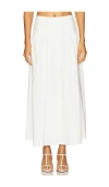 Elodie The Label Wren Poplin Skirt In 白色