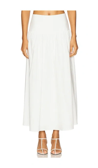 Elodie The Label Wren Poplin Skirt In 白色