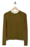 Elodie Tipped Crewneck Sweater In Green