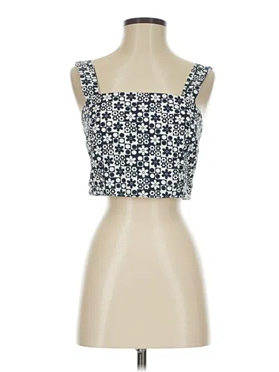 Pre-owned Elodie Tube Top Blue Square Neckline Tops