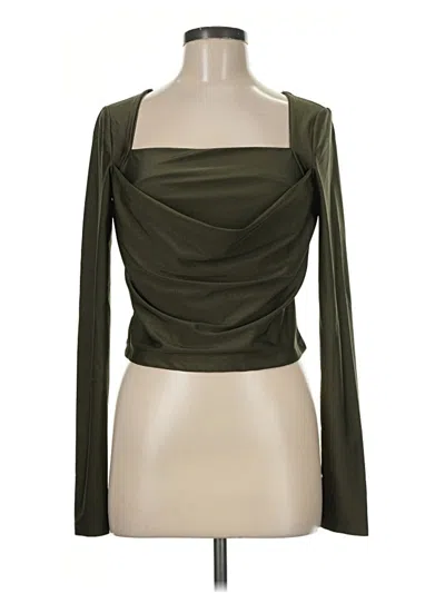 Pre-owned Elodie Tube Top Green Strapless Neckline Tops